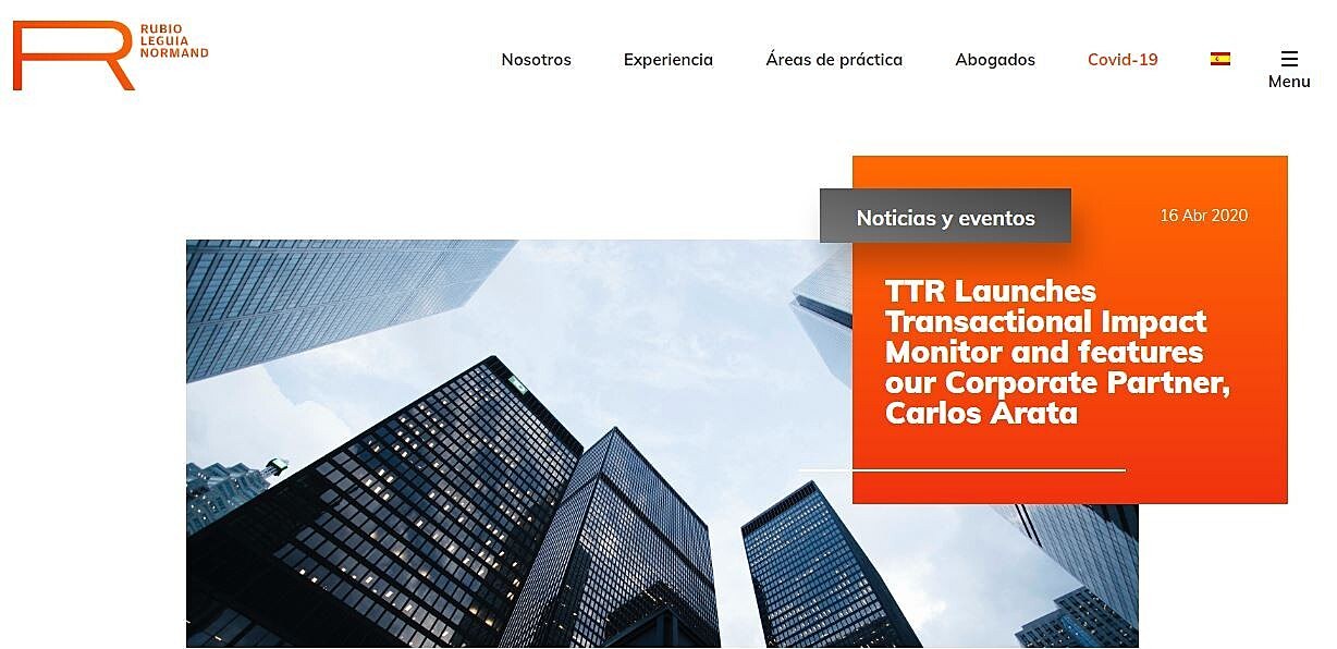 TTR Launches Transactional Impact Monitor and features our Corporate Partner, Carlos Arata